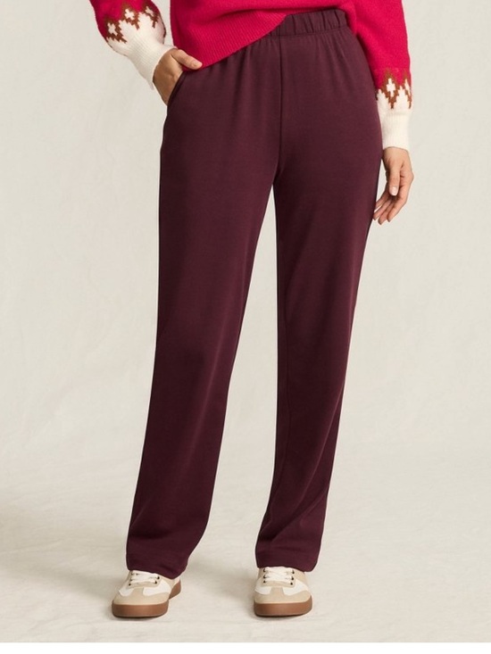 Lands' End Pants - Cozy Lands' End Women's Pull-On Wide-Leg Pants in Deep Wine, Medium